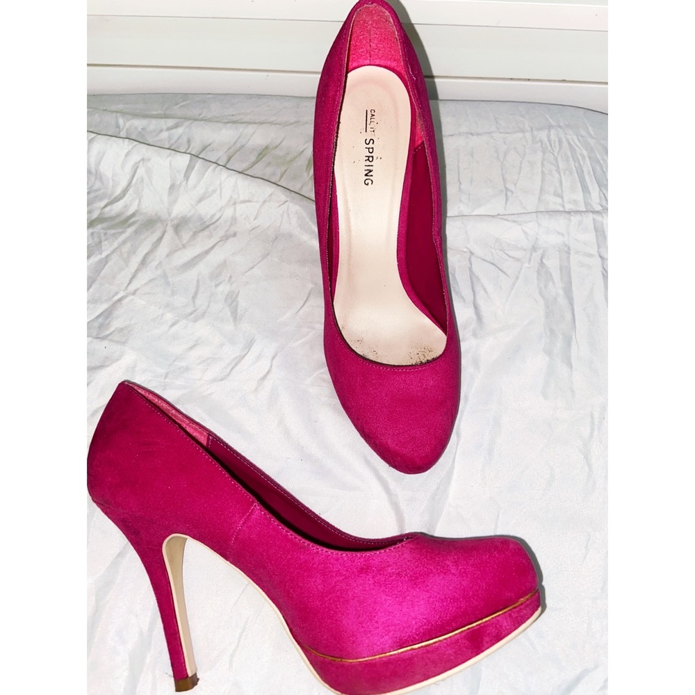 Call It Spring Hot Pink Pumps